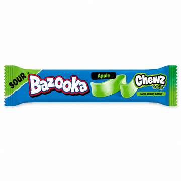 Bazooka Sour Chewz Apple Chew Bars 14g 15p PMP