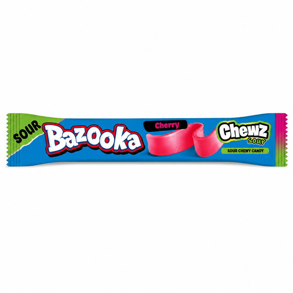Bazooka Sour Chewz Cherry Chew Bars 14g 15p PMP