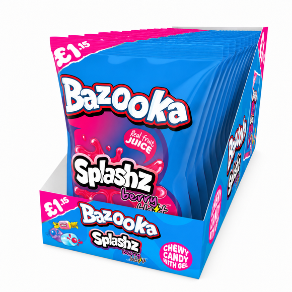 Bazooka Splashz Berry Blast Bag 120g PMP