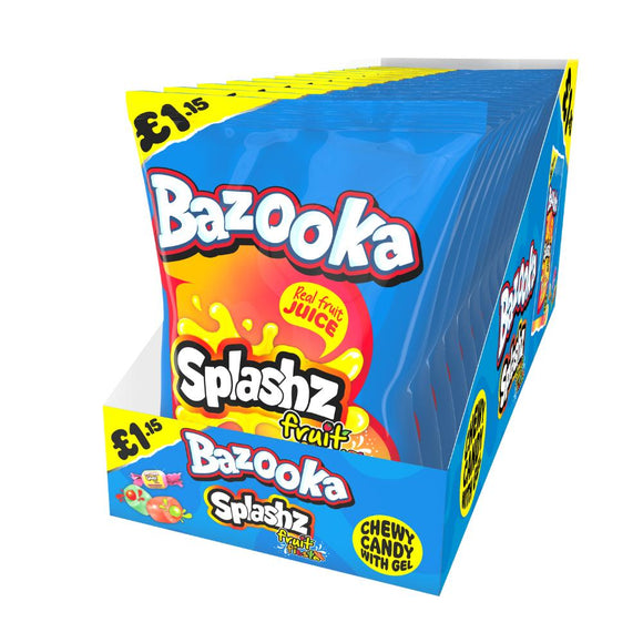 Bazooka Splashz Fruit Fiesta Bag 120g