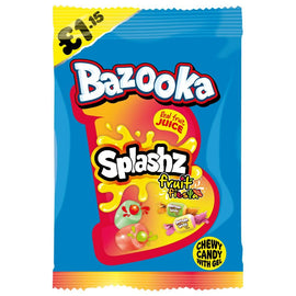 Bazooka Splashz Fruit Fiesta Bag 120g PMP