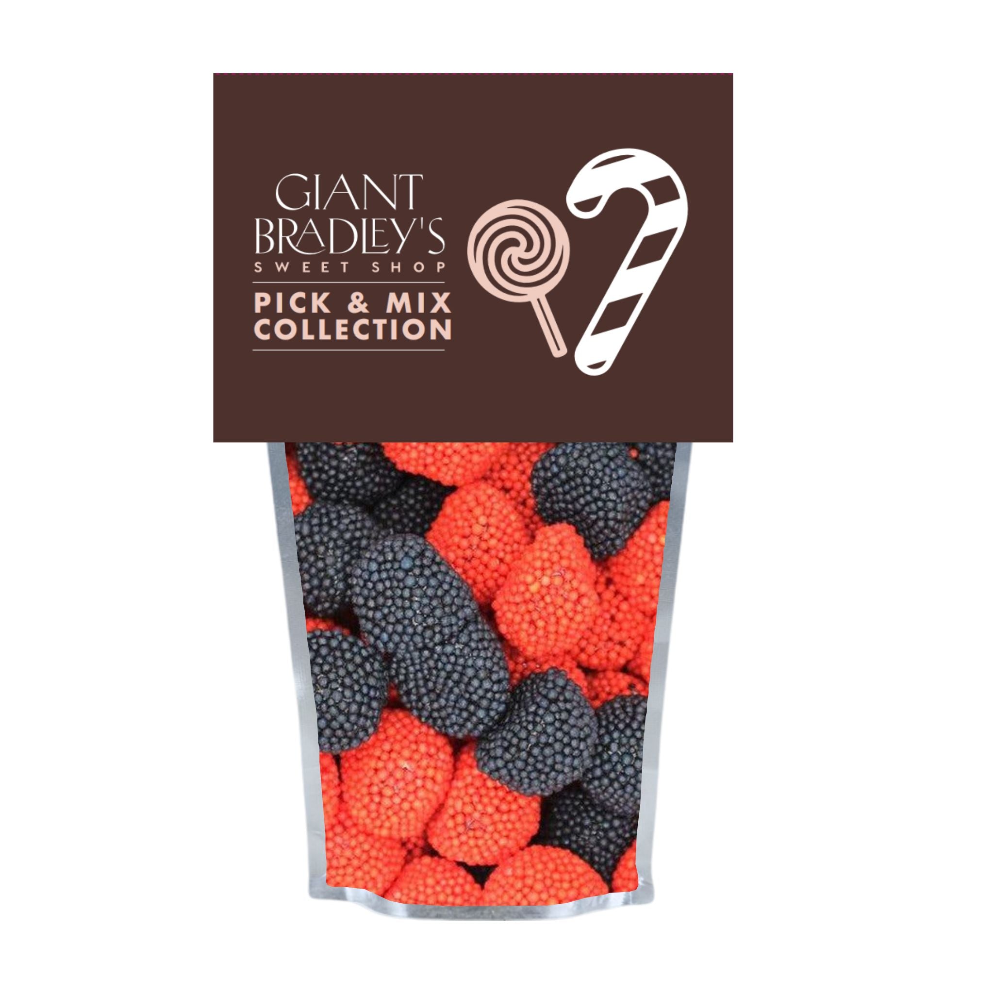 Black & Raspberry Bobbly Berries – Giant Bradley's Online Sweet Shop