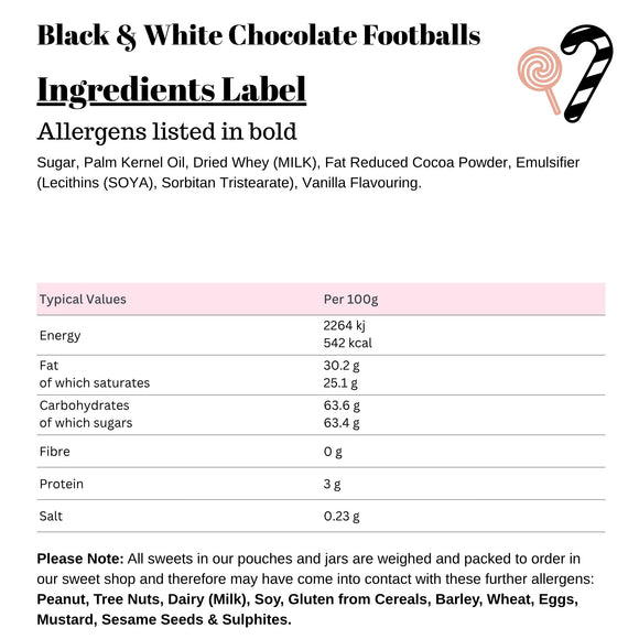 Black & White Chocolate Footballs