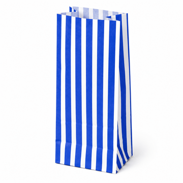 Blue Stripe Paper Bags x 100