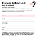 Blue and Yellow Skulls