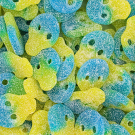 Blue and Yellow Skulls