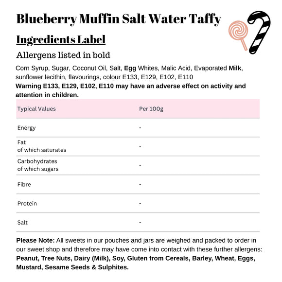 Blueberry Muffin Salt Water Taffy