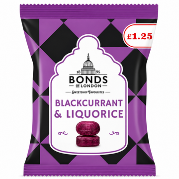 Bonds Blackcurrant & Liquorice Bags 120g PMP