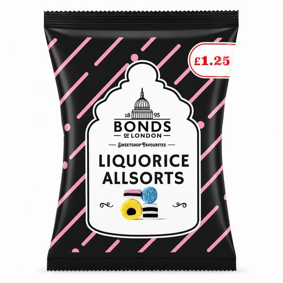 Bonds Liquorice Allsorts Bags 130g PMP