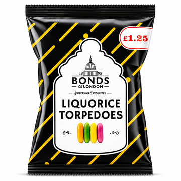 Bonds Liquorice Torpedos 120g PMP