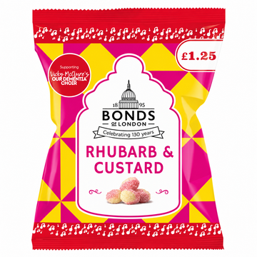 Bonds Rhubarb & Custard 130g PMP