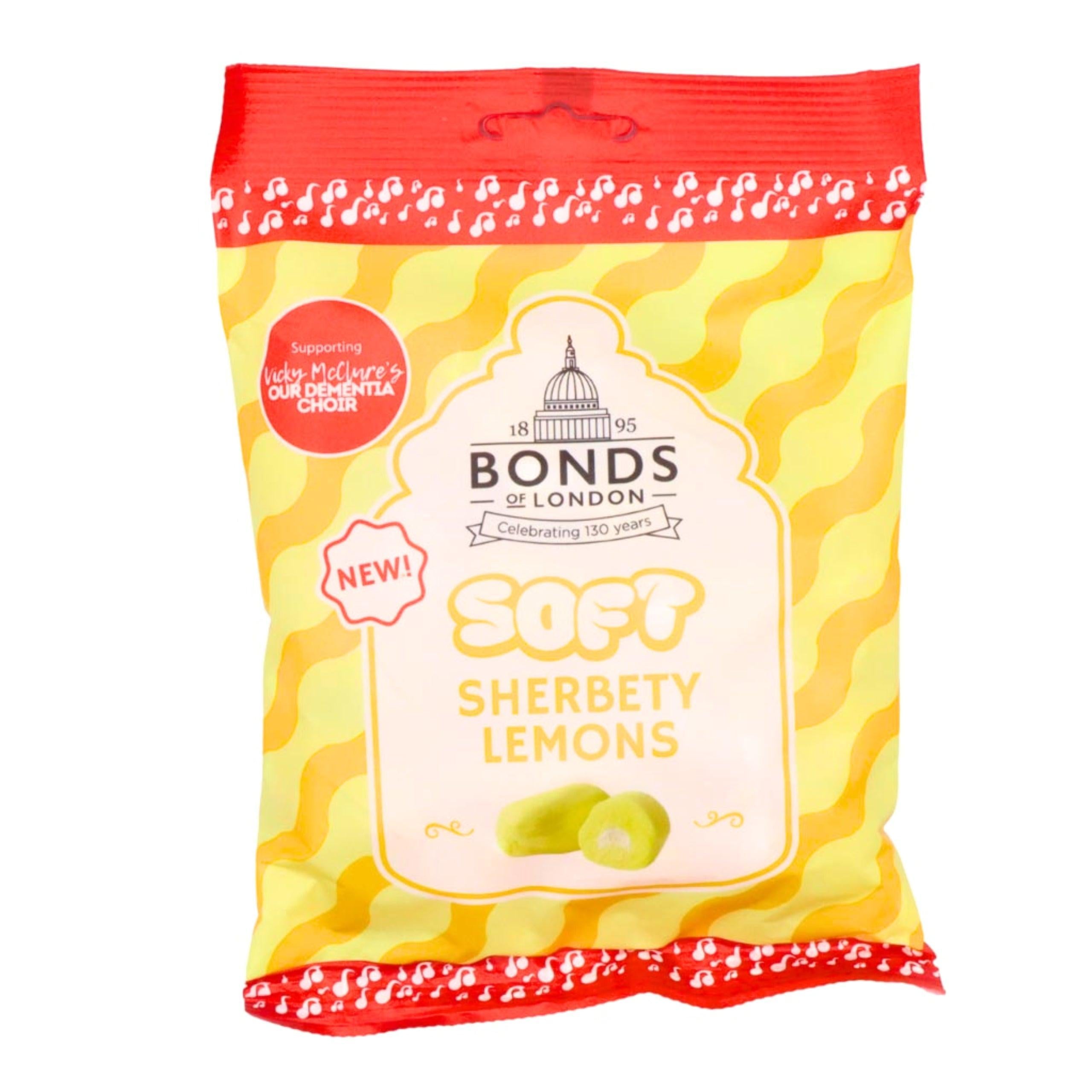 Bonds Soft Sherbety Lemons Bag 120g