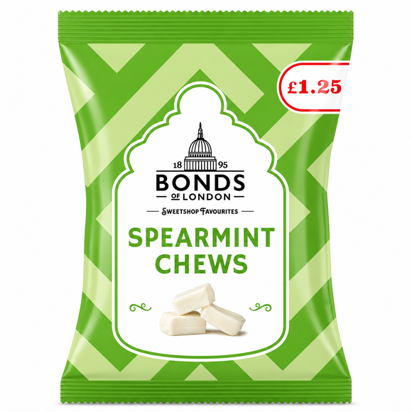 Bonds Spearmint Chews Bags 120g PMP