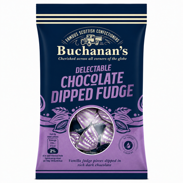 Buchanan's Delectable Chocolate Dipped Fudge Bag 120g