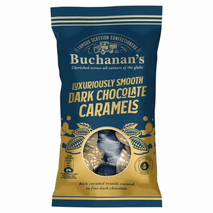Buchanan's Luxuriously Smooth Dark Chocolate Caramels Bag 110g