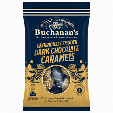 Buchanan's Luxuriously Smooth Dark Chocolate Caramels Bag 110g