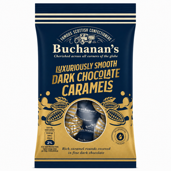 Buchanan's Luxuriously Smooth Dark Chocolate Caramels Bag 110g