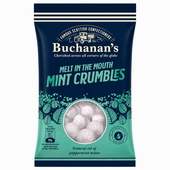 Buchanan's Melt In The Mouth Mint Crumbles Bags 140g