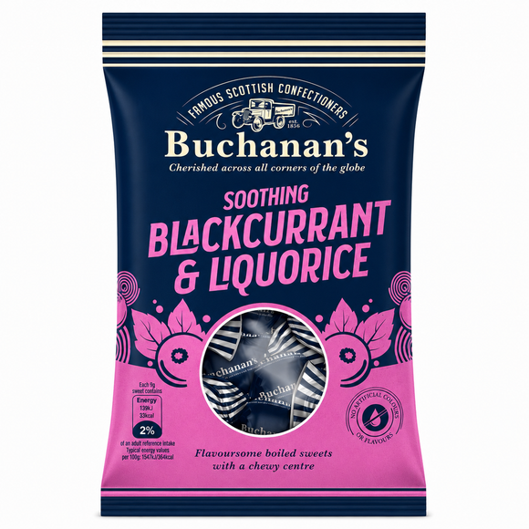 Buchanan's Soothing Blackcurrant & Liquorice Bag 140g
