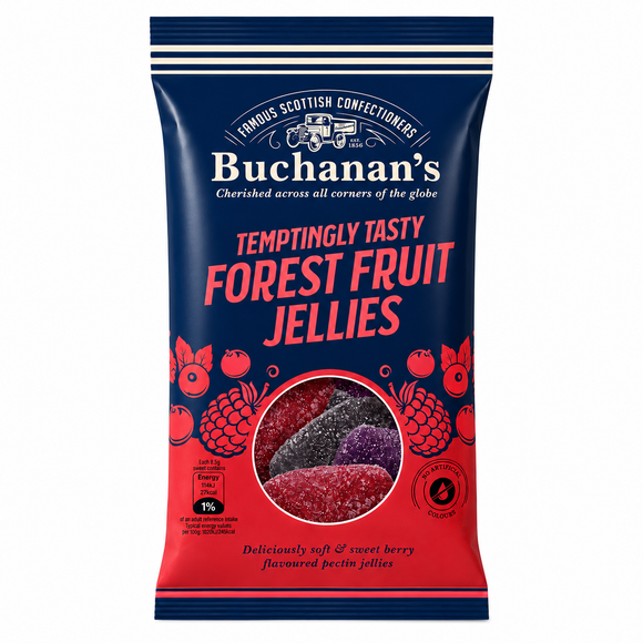 Buchanan's Temptingly Tasty Forest Fruit Jellies Bag 140g