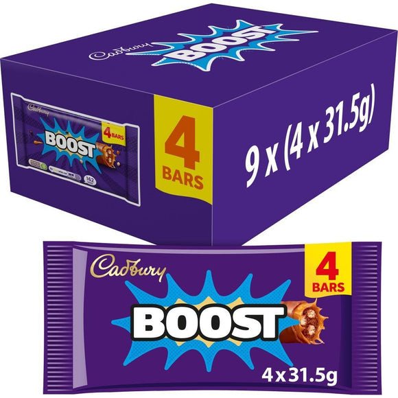 Cadbury Boost Chocolate Bar 4 Pack 126g