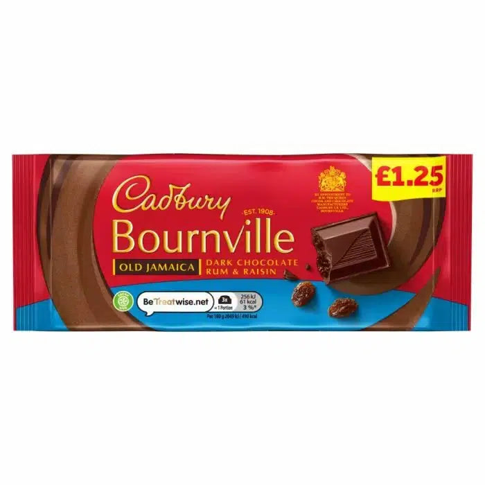 Cadbury Bournville Old Jamaica Dark Chocolate Bar 100g
