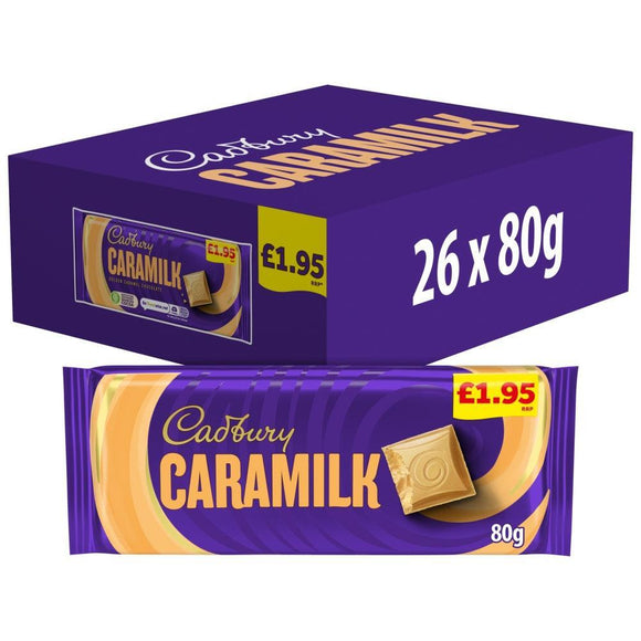 Cadbury Caramilk Golden Caramel Chocolate Bar 80g PMP