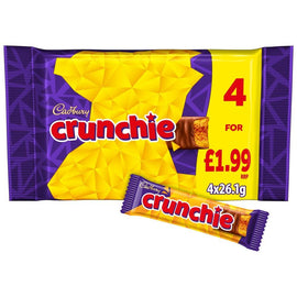 Cadbury Crunchie Chocolate Bars 4 Pack 104.4g PMP