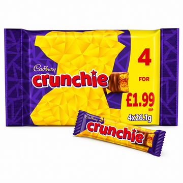 Cadbury Crunchie Chocolate Bars 4 Pack 104.4g PMP