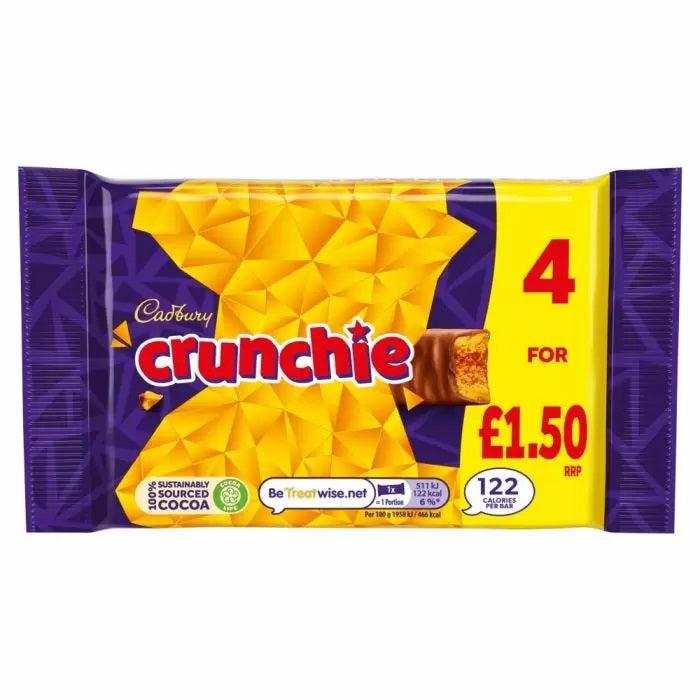 Cadbury Crunchie Chocolate Bars 4 Pack 104.4g