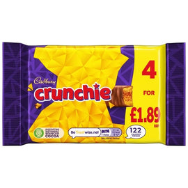 Cadbury Crunchie Chocolate Bars 4 Pack 104.4g