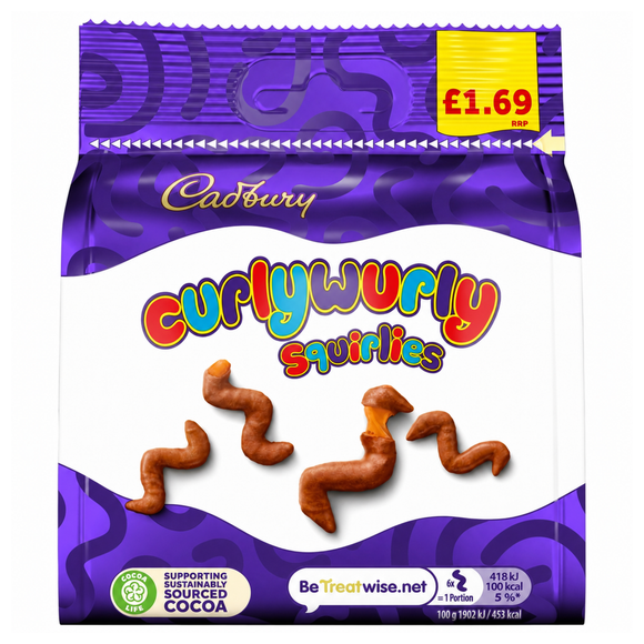 Cadbury Curly Wurly Squirlies Bag 85g PMP
