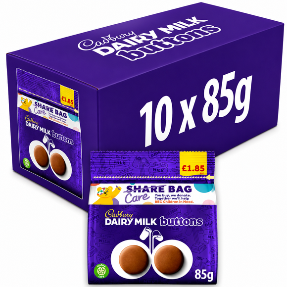 Cadbury Dairy Milk Buttons Chocolate Bag 85g PMP