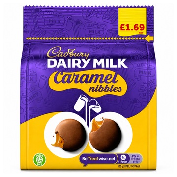 Cadbury Dairy Milk Caramel Nibbles Bag 85g PMP