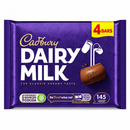 Cadbury Dairy Milk Chocolate Bar 4 Pack 108.8g