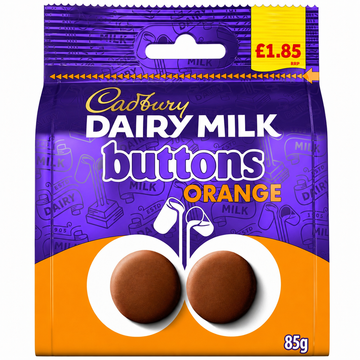 Cadbury Dairy Milk Orange Buttons Chocolate Bag 85g PMP