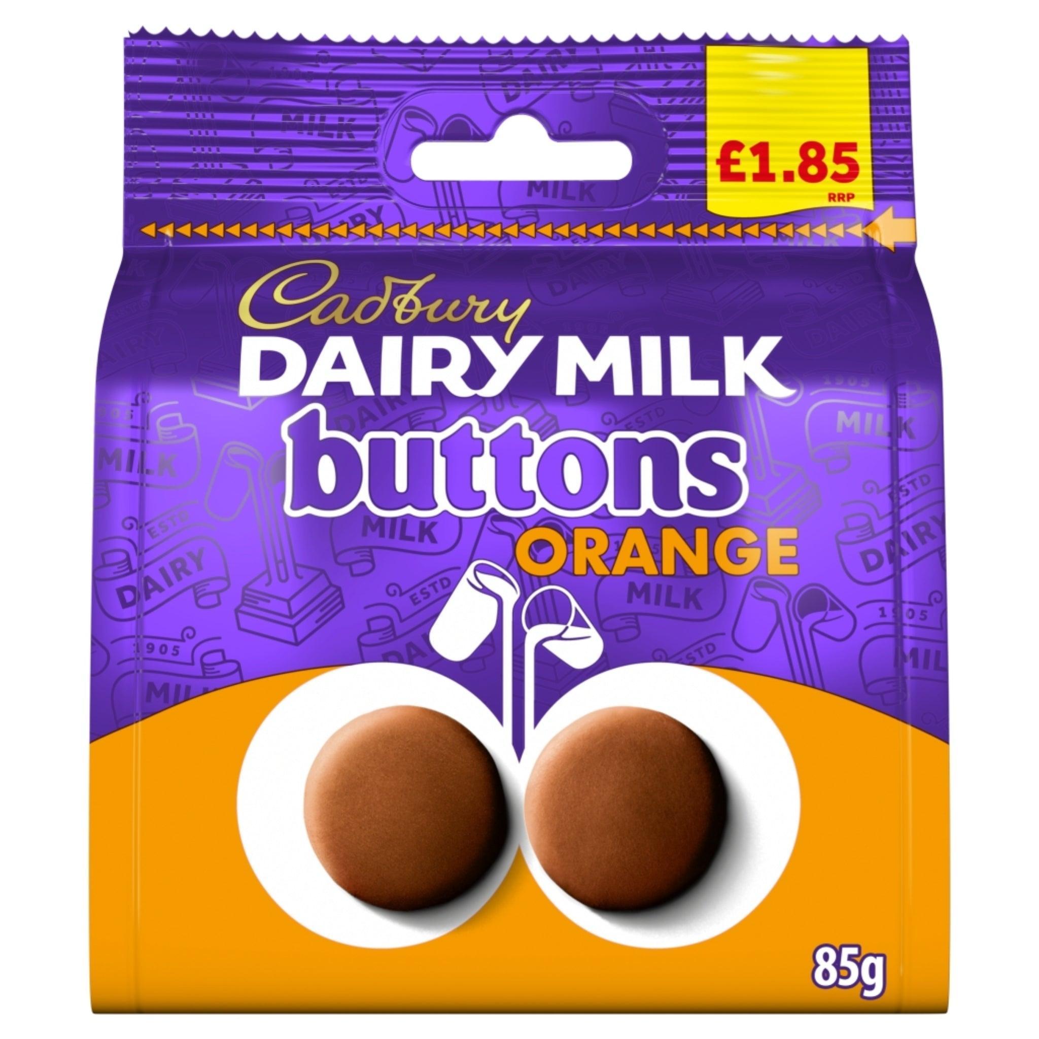 Cadbury Dairy Milk Orange Buttons Chocolate Bag 85g