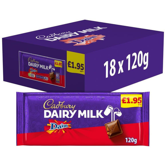 Cadbury Dairy Milk With Daim Chocolate Bar 120g PMP