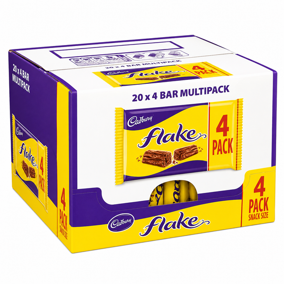 Cadbury Flake Chocolate Bar 4 Pack 80g