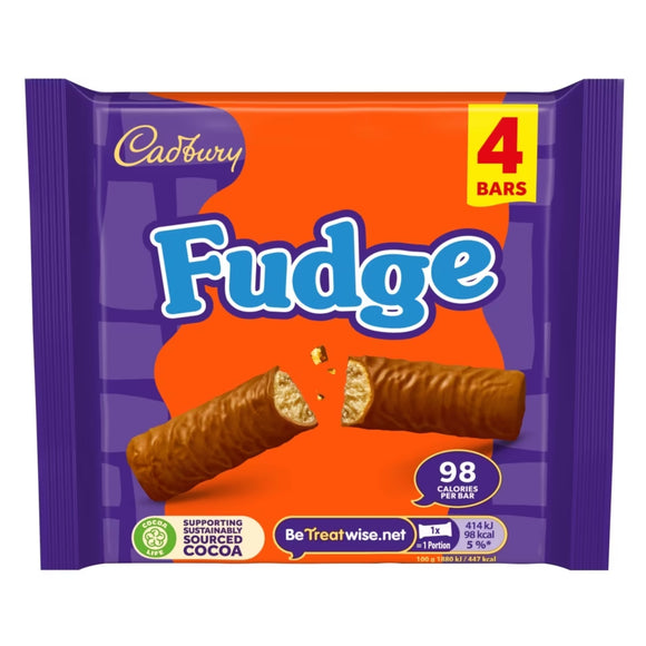 Cadbury Fudge Bar 4 Pack 88g