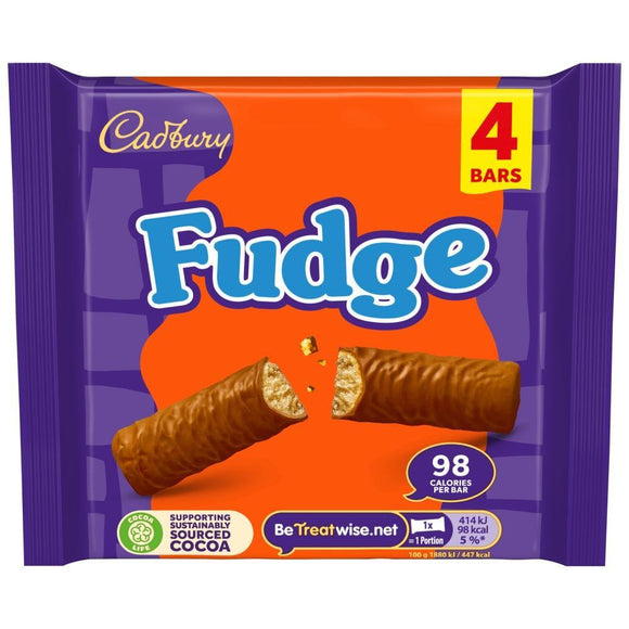 Cadbury Fudge Bar 4 Pack 88g