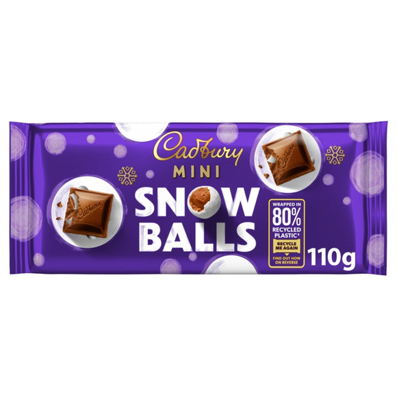 Cadbury Mini Snow Balls Chocolate Bar 110g