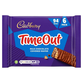 Cadbury Time Out Wafer Chocolate Bar 6 Pack 108g