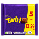 Cadbury Twirl Chocolate Bar 5 Pack 107.5g PMP