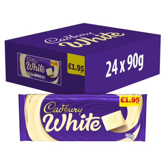 Cadbury White Chocolate Bar 90g PMP