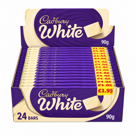 Cadbury White Chocolate Bar 90g PMP