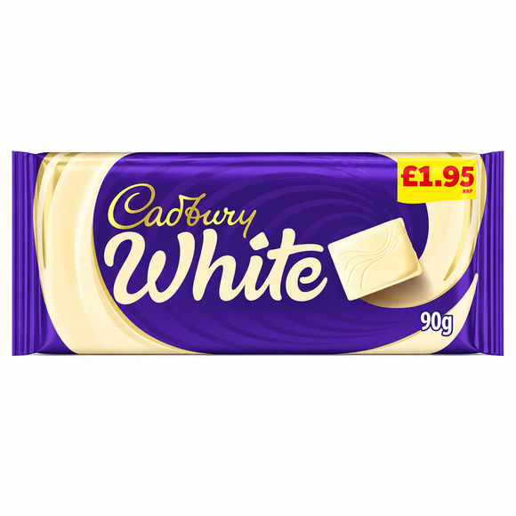 Cadbury White Chocolate Bar 90g PMP