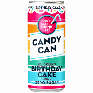 Candy Can Sparkling Birthday Cake Zero Sugar Can (330ml)