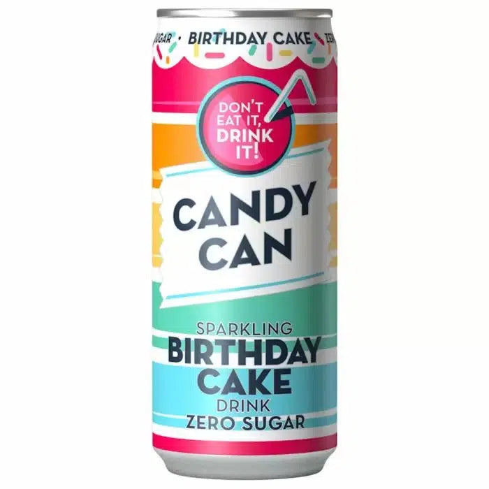 Candy Can Sparkling Birthday Cake Zero Sugar Can (330ml)