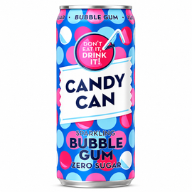 Candy Can Sparkling Bubble Gum Zero Sugar Can (330ml)